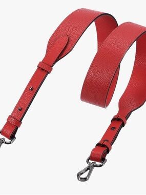 Adjustable Red Leather Shoulder Strap for handbags/shoulder bags.